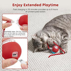 Interactive Dog & Cat Toy, Electric Automatic Rolling Moving Toys, Self Activated Play Smart Rolling Ball for Dogs & Cats, Chase Teaser Pet Ball for Bored Indoor Cats & Dogs