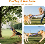 LOOBANI Dog Rope Toys for Aggressive Chewers - 2 Packs Replacement Interactive Chew Toy for Pet Grinding Teeth, Tug of War Toy for Small Medium Large Breeds(Purple Blue)