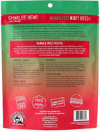 Charlee Bear Grain Free Meaty Bites Freeze Dried Dog Treats with Probiotics, Puppy Training Snacks, Soft Dog Bites Salmon with Sweet Potatoes, 2.25 oz Bags (2), Made USA