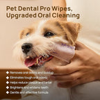 HICC PET Pro Dog Teeth Cleaning Wipes, Vet-Recommended Dental Care Wipes for Plaque & Fresh Breath, No-Rinse Dog Tooth Brushing Kit, Fresh Breath Oral Care, 50 Count, Unscented