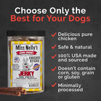 Miss Nelly's - Chicken Jerky Dog Treats - Soft Sticks - USA Made and Sourced - Original Smoke House Recipe - Small Batch Chicken Jerky for Dogs - Minimally Processed - 32 oz. Jar
