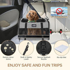 Soft Sided Two Cats Dog Carrier up to 25 lbs, Portable Mesh Pet Travel Bag for Medium Puppy Big Cats, Collapsible Puppy Crate Home Outdoor 20x13x13in, Grey
