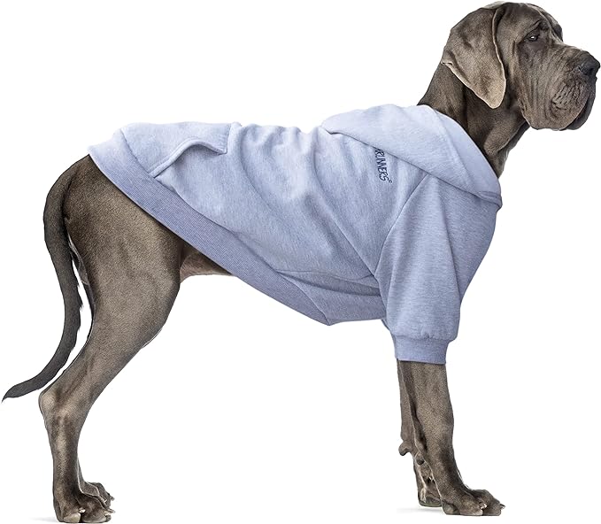 Extra Large Dog Clothes Hoodies Zip Up Sweaters for Big Dogs Labrador German Shepherd Grey 3XL