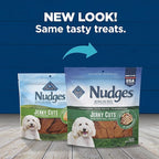 Blue Buffalo Nudges Jerky Bites Dog Treats, Made in the USA with Natural Ingredients, Bite-Sized Pieces, Chicken, 16-oz Bag