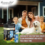 Parisian Pet Ecofriendly Dog Poop Bags Rolls - 160 Count Unscented Poop Bags for Dogs - Leakproof, Extra Thick, 8 Dog Waste Bags Refill Rolls - Blue Doggie Poop Bags - Fits All Dispenser
