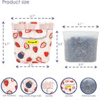Dog Treat Pouch for Pet Walking and Training with Clicker 2 Cup Silicone Bag Small Fanny Pack Holder for Puppy Snack Dispenser Kit for Leash and Outdoor Use (Strawberry)