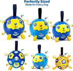 Race&Herd 8" Jolly Soccer Ball for Dogs - Tough Durable Dog Ball Toy with Straps, Pet Bouncy Herding Balls for Dogs, Floating Dog Balls with Tags for Water Fetch (BaaBaaBall, Mama Sheep)
