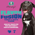 etta says! Flavor Fusion - All Natural Rawhide Free Chews for Dogs 2oz Chew- Turkey and Beets - Made in The USA (12 Count Pack of 1)