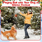 Civaner 36 Pcs Christmas Squeaky Tennis Balls for Dogs 2.5 Inch Bulk Dog Toys Ball for Small Medium Large Dogs Puppy Chew Teething Toy Interactive Training Xmas Gifts Stocking Stuffers (Santa)