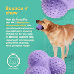 Yomp PupStar MAX Dog Toy – Star-Shaped, Bouncing Ball with Nubbins for Dental Health, Dishwasher Safe