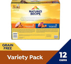 Nature's Recipe Grain Free Wet Dog Food Variety Pack Chicken and Beef Recipes, 13oz. Cans