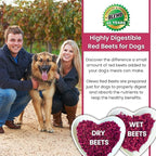 Olewo Original Red Beets for Dogs – Natural Skin & Coat Dog Food Topper, Anti Itch, Dehydrated Vegetables, Whole Food Supplements & Vitamins, Fiber for Dogs, 5.5 lbs