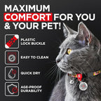 WAUDOG Nylon Cat Collar with Removable Bell and QR ID Tag for Small, Medium and Large Breeds Adjustable Long Lasting Durable Kitten Collars Boy & Girl