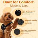 Bark Appeal Black No-Pull Dog Harness for Medium to Large Sized Pets – Adjustable, Reflective Vest with 3 Leash Clips for Added Control, Easy Walks & Training – Large
