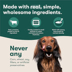 Jinx Beef Grain Free Wet Dog Food Pouches, Meal or Dog Food Topper Mix-in, Made with Real Beef & Chicken, Bone Broth, No Fillers - Puppy, Adult, Senior, 9oz, 6 Pack