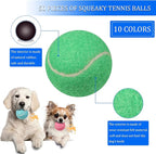 Liliful 50 Pieces 2.5'' Dog Squeaky Tennis Balls for Pet Playing Medium Large Dogs Puppy Balls for Training Toy with Squeaker Easy Fetch Play Exercise(Multicolor)