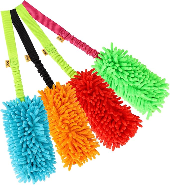 Dingo Dog Tug of War Toy - Outdoor Dog Toy with Bungee for Training, Shaggy Dog Toy, Soft Nubby-Textured, Noodle Plush with, Motivation and Fun, 15575, Assorted Colors