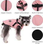 Norbi Dog Winter Coat - Built-in Harness, Adjustable Warm Jacket for Small to Large Dogs - Perfect for Cold Weather