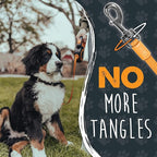 Mighty Paw Retractable Dog Leash 2.0 - Auto-Locking Button for The Control When You Need - Stainless Steel Coil for Smooth Retraction - Super Reflective Ring for Nighttime Visibility - No More Tangle