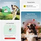 New Fi Series 3+ Smart Dog Tracker Collar – AI GPS for Dogs, Health & Behavior Monitor, Virtual Fence, Escape Alerts, Waterproof, Apple Watch Compatible 12Mo Membership Included