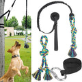 BINGPET Outdoor Dog Hanging Bungee Tug Toy,Heavy Duty Tether Tug of War Dog Toy with 2 Chew Rope Toys for Pitbull Small Medium Large Dogs Interactive Exercise and Fun Solo Play Outside