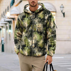Men's Camouflage Hunting Fleece Lined Hoodie Camo Jackets Zip Up Long Sleeve Casual Winter Coats Hood Outerwear