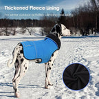Dog Coat, Small Medium Dog Jacket, Windproof Dogs Puffer Jacket, Fleece Lined Warm Dogs Winter Coat with Harness Hole (Blue L)