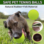 Magicorange Squeaky Tennis Ball Dog Toys 4 inch Oversize Giant Tennis Ball for Fetch Exercise, Natural Rubber Squeaky Dog Balls Training Safe (Multicolor, 6 Pack)