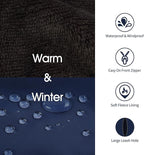 IECOii XXL Winter Coat for Large Dogs, Fleece Waterproof Jacket, Extra Large Zippered Puffer Vest for Male Female Dogs, XX-Large