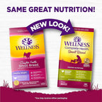 Wellness Complete Health Small Breed Dry Dog Food With Grains, Made In USA with Real Turkey and Natural Ingredients, For Dogs Up To 25 lbs, Healthy Weight, 12 Pound Bag
