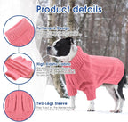 Queenmore XSmall Dog Sweater - Soft Knitted Turtleneck Pullover for Dogs, Chihuahua (Pink, XS)
