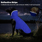 Dog Winter Coat, Waterproof Dog Jacket with Leash Hole, Reflective Adjustable Pet Snow Vest, Warm Fleece Sweater for Small Medium Large Dogs - Blue, XS