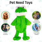 FGA MARKETPLACE Monkey-Frog Flat NO Stuffing NO Squeak Plush Dog Toy, Funny Style Will Entertain Your Pet for Hours, Recommended for Small and Medium Dog 21 INCH Long
