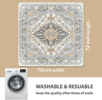nunubaby 2PACK Washable Pee Pads for Dogs, Stylish, Non-Slip and Leak-Proof Pee Pads. Reusable Potty Pads for Dogs for Crates and Floors.(Beige/Multi, 72" x72")