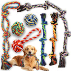 Rope Toys for Dogs Aggressive Chewers, Dog Rope Toy for Large Medium Breed, Tug of War Dog Toys Pack of 7 Indestructible Tough Pet Chew Toy Puppy Essentials Teething Toys Cotton