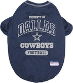 NFL Dallas Cowboys Dog T-shirt X-Large. - Licensed Shirt for Pets Team Colored with Team Logos- Premium Stretchable Materials for the comfort of your Dog & Cat