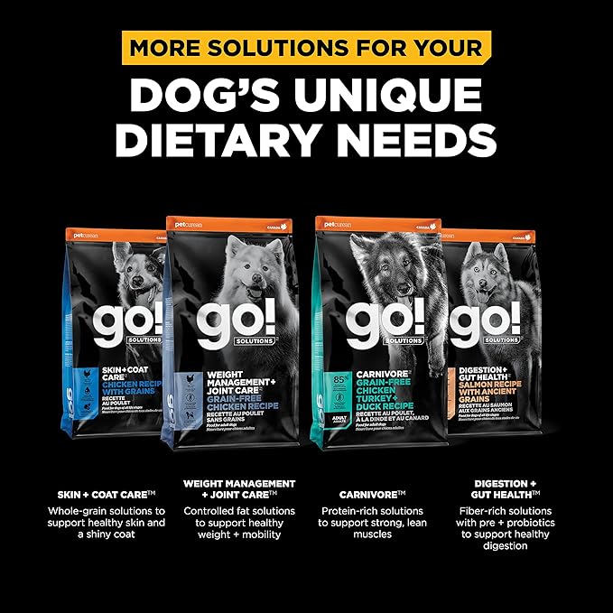 Go! Solutions Sensitivities Limited Ingredients, Grain-Free Dry Dog Food, Insect Recipe for Sensitive Stomach, 12 lb Bag