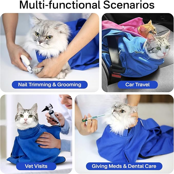 Cat Carrier Pouch, Bonding Care & Stress-Free Calm, Soft Cat Carrier Bag for Adult Cats 10–20 lbs, Restraint Bag for Vet Visits, Grooming & Everyday Care – Caramel