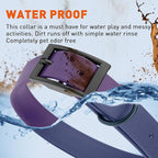 Dogline Biothane Waterproof Dog Collar Strong Coated Nylon Webbing with Black Hardware Odor- Proof for Easy Care Easy to Clean High Performance Fits Small Medium or Large Dogs, Violet Purple