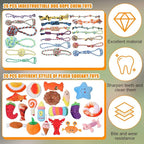Leyndo 40 Pack Dog Chew Toys for Aggressive Dogs Plush Squeaky Rope Toys for Medium and Large Breed Pet Tug of War Teething Chew Tug