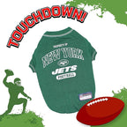 NFL New York Jets Dog T-shirt X-Small. - Licensed Shirt for Pets Team Colored with Team Logos- Premium Stretchable Materials for the comfort of your Dog & Cat