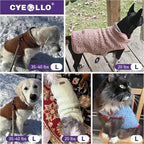 cyeollo Warm Dog Coat Sherpa Dog Winter Coat, Reversible Fleece Dogs Jackets Sweater Vest for Small Dogs Male with Leash Hole, Soft Cold Weather Pet Clothes, Khaki L