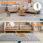 Upgrade Interactive Cat Toys - Automatic Cat Toys for Bored Indoor Adult with Remote Control, 3 Speeds, Indoor Cat Chase Hunting Feather Toys for Fitness, Playtime & Energy Release (Sky Blue)