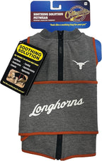 NCAA Texas Longhorns Dog Anxiety Shirt Calming Soothing Vest, for Dogs & Cats with Anxiety, Fears, Fireworks, Loud Noises, Dark, Lonely Keeps Dogs Calm Feeling Safe, Relaxing Jacket, X-Small