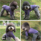 Lovelonglong Ribbed Dog T-Shirt Cotton Knitted Dog Sweaters for All Season Pet T-Shirts for Large Medium Small Dogs Purple XL