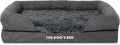 Replacement Outer Cover ONLY (Outer Cover ONLY - NO Bed, NO Waterproof Inner) for The Dog's Bed, Washable Plush Fabric, Medium (Grey Faux Fur)