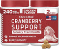Dog UTI Treatment Cranberry Supplement for Dogs, 240 Soft Chews - Natural Urinary Tract Infection Support and Healthy Bladder Control – Made with Echinacea and Vitamin C (2 Packs of 120)