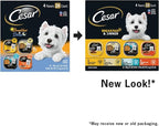 Cesar Wet Dog Food Home Delights & Classic Loaf in Sauce, Breakfast & Dinner Variety Pack, 3.5 oz. Easy Peel Trays (24 Count, Pack of 1)