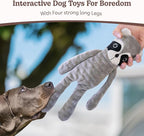 SHARLOVY No Stuffing Dog Toys Squeaky for Large Dogs, Crinkle Puppy Teething Toys to Keep Them Busy, Plush Interactive Doggie Long Lasting Chews for Aggressive Chewers