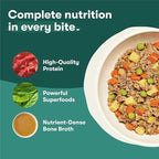 Jinx Beef Wet Dog Food Topper, Mix with Dry Dog Food, Made with Real Beef & Chicken, Bone Broth & Brown Rice, No Fillers, Puppy, Adult, Senior, 9oz, 12 Pack